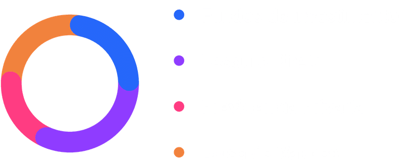 gráfico que demonstra os tipos de investimentos